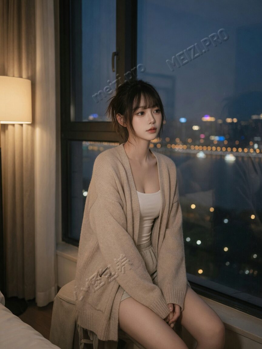 夜里窗边