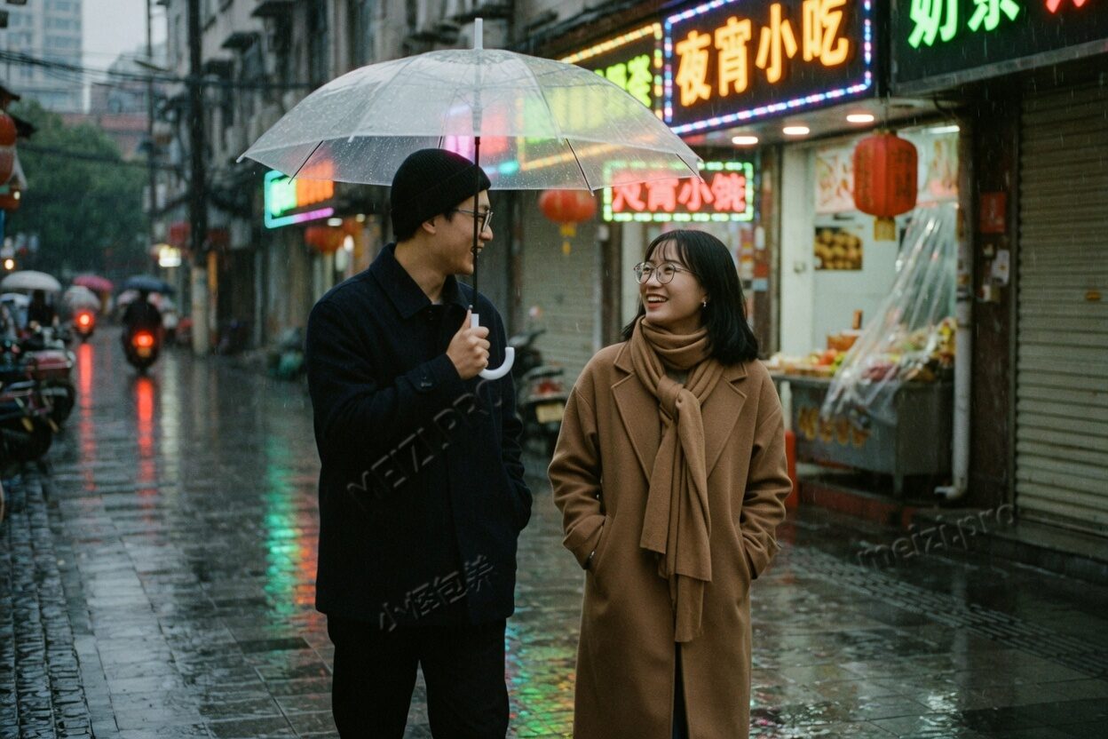 地铁站台回眸的女生写真，夏日自然光胶片