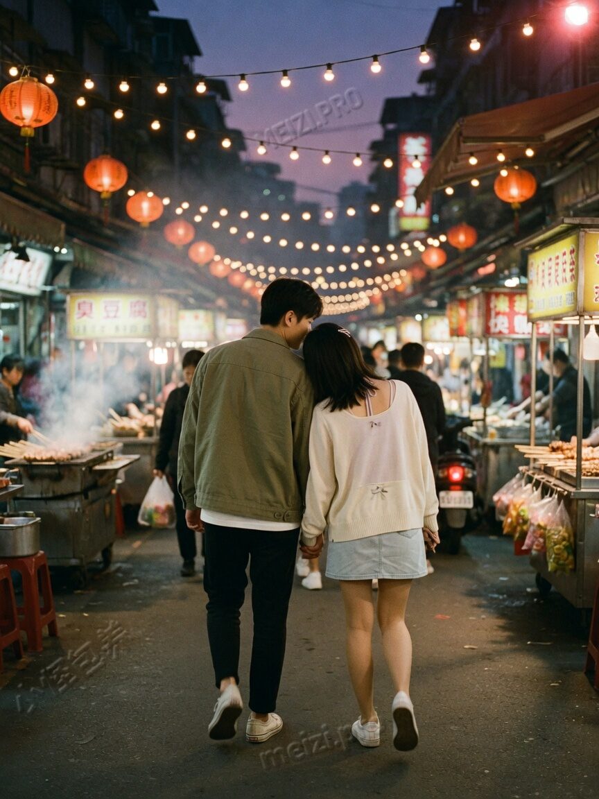 并肩走夜市的人，靠的不是偶遇，是约好了还来