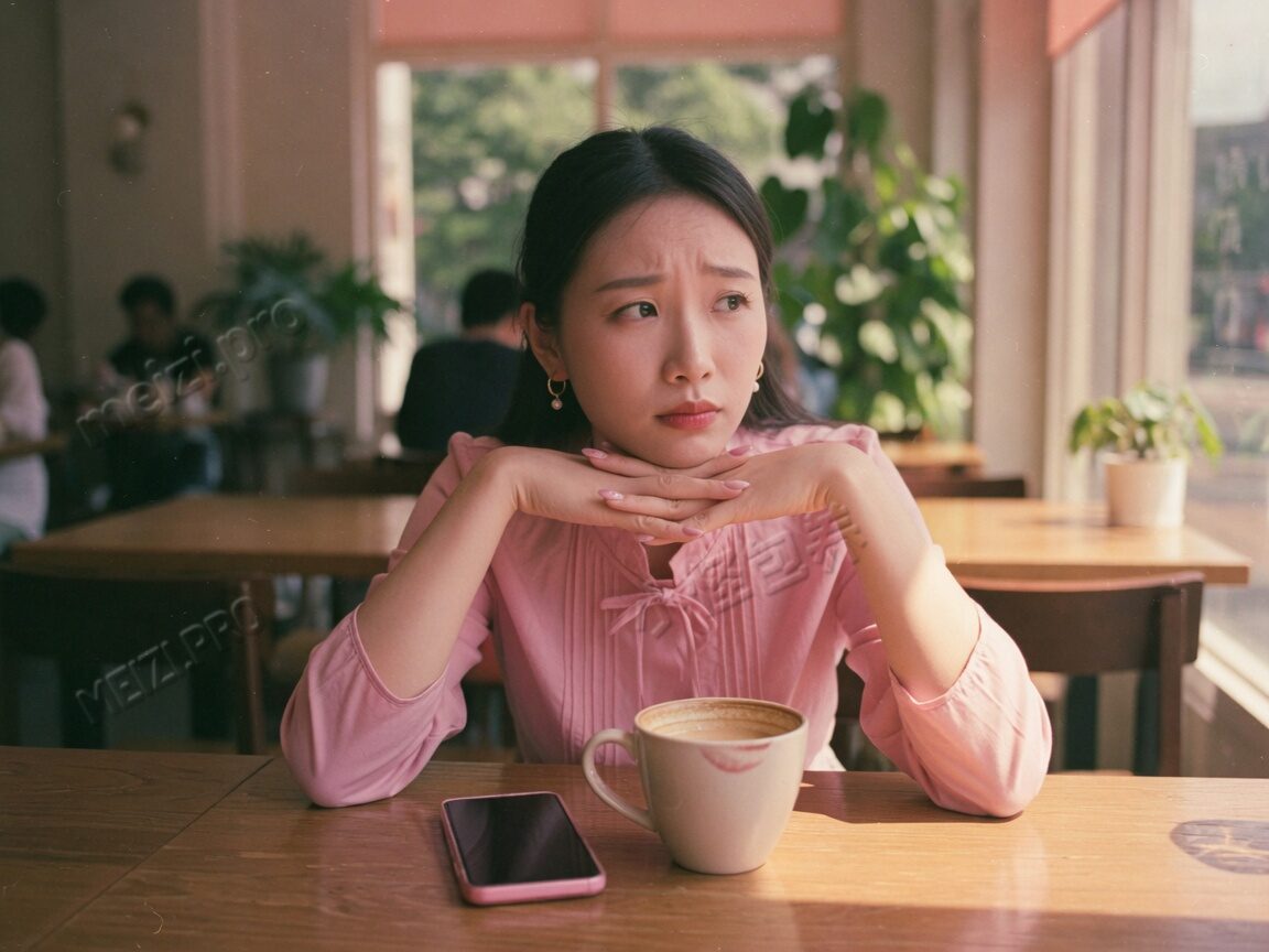 咖啡馆侧光下的女生生活写真