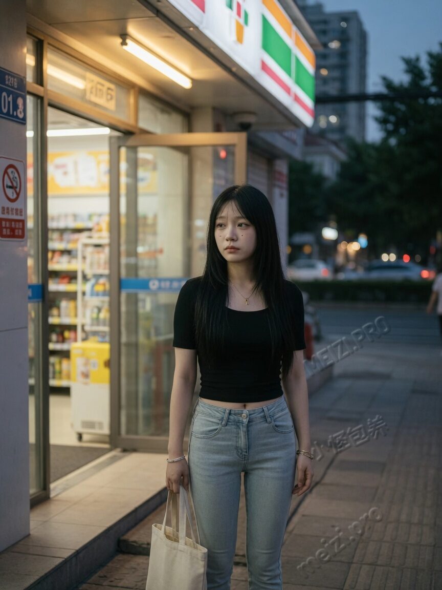 便利店灯亮着