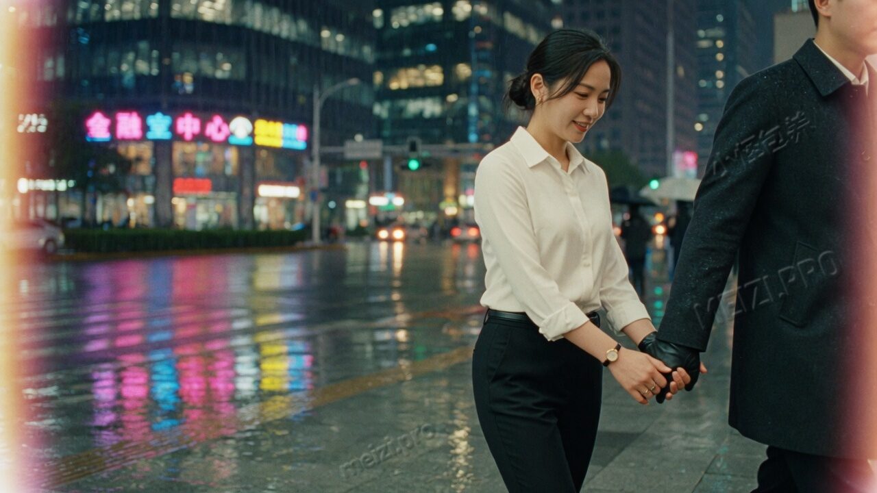 夜景牵手·职场感情侣 pose
