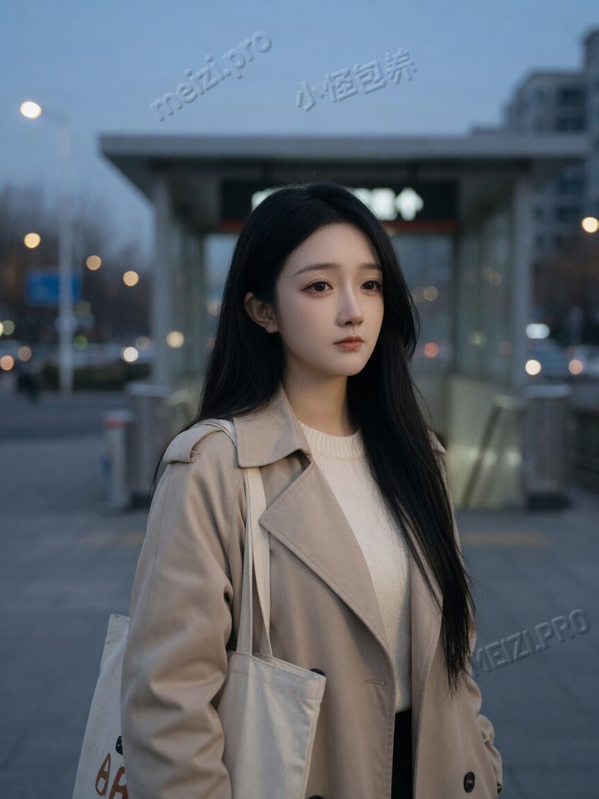 地铁口的傍晚