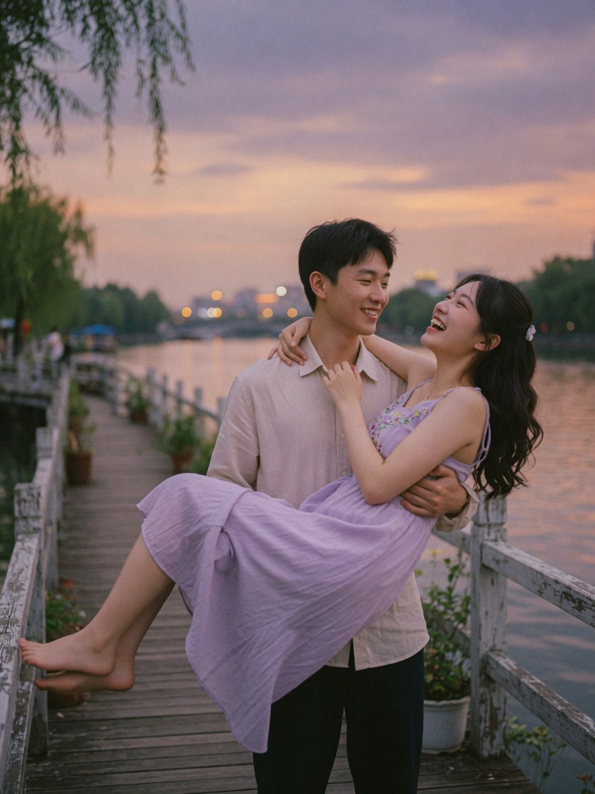河边公主抱:轻松的画面背后,是两边都愿意到场