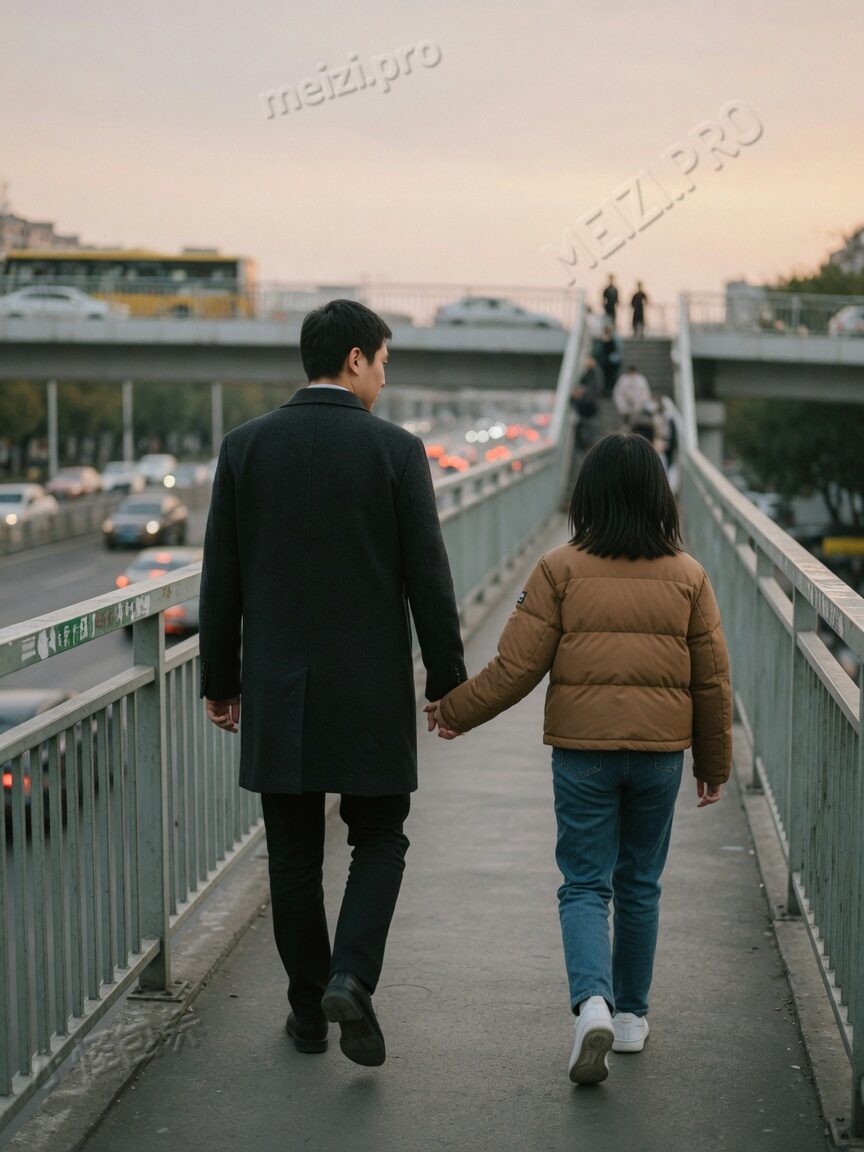 天桥上只走出半步