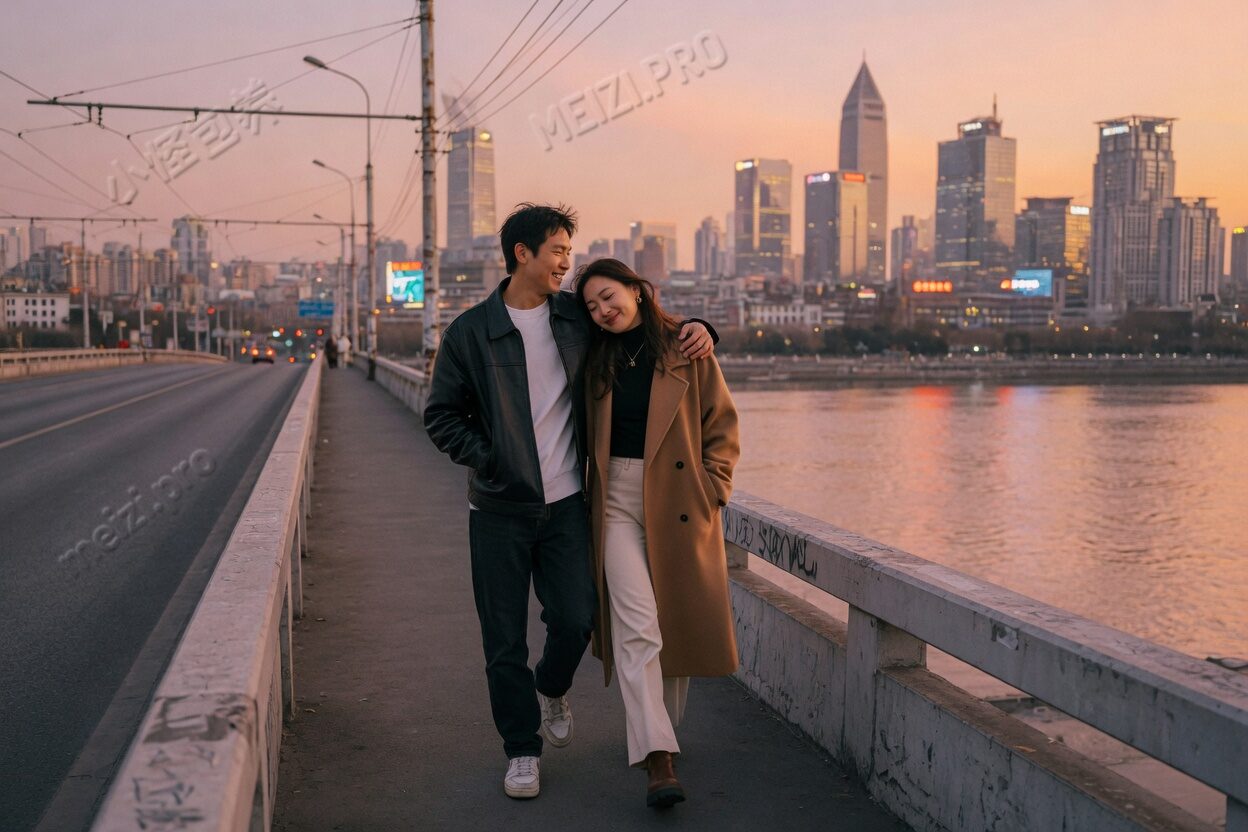 夜市巷子里回头的人