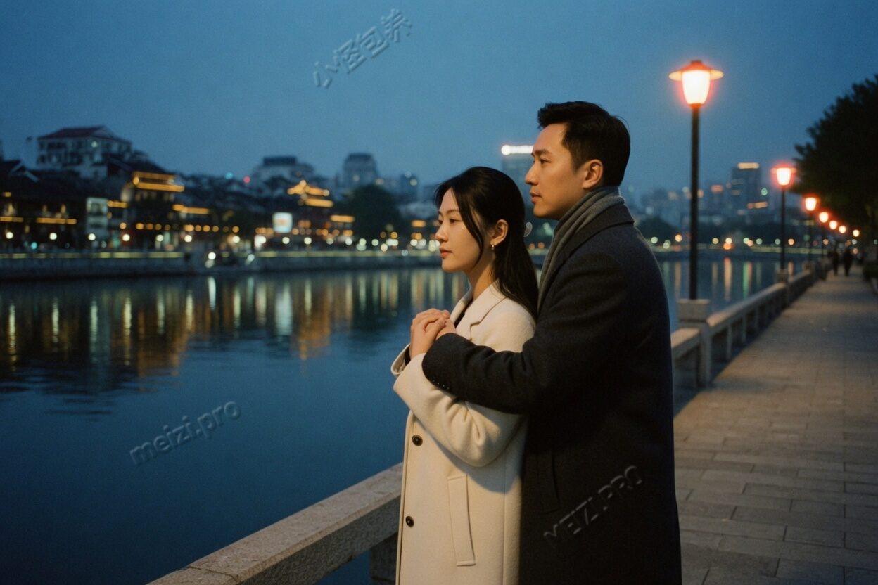 江边背后抱