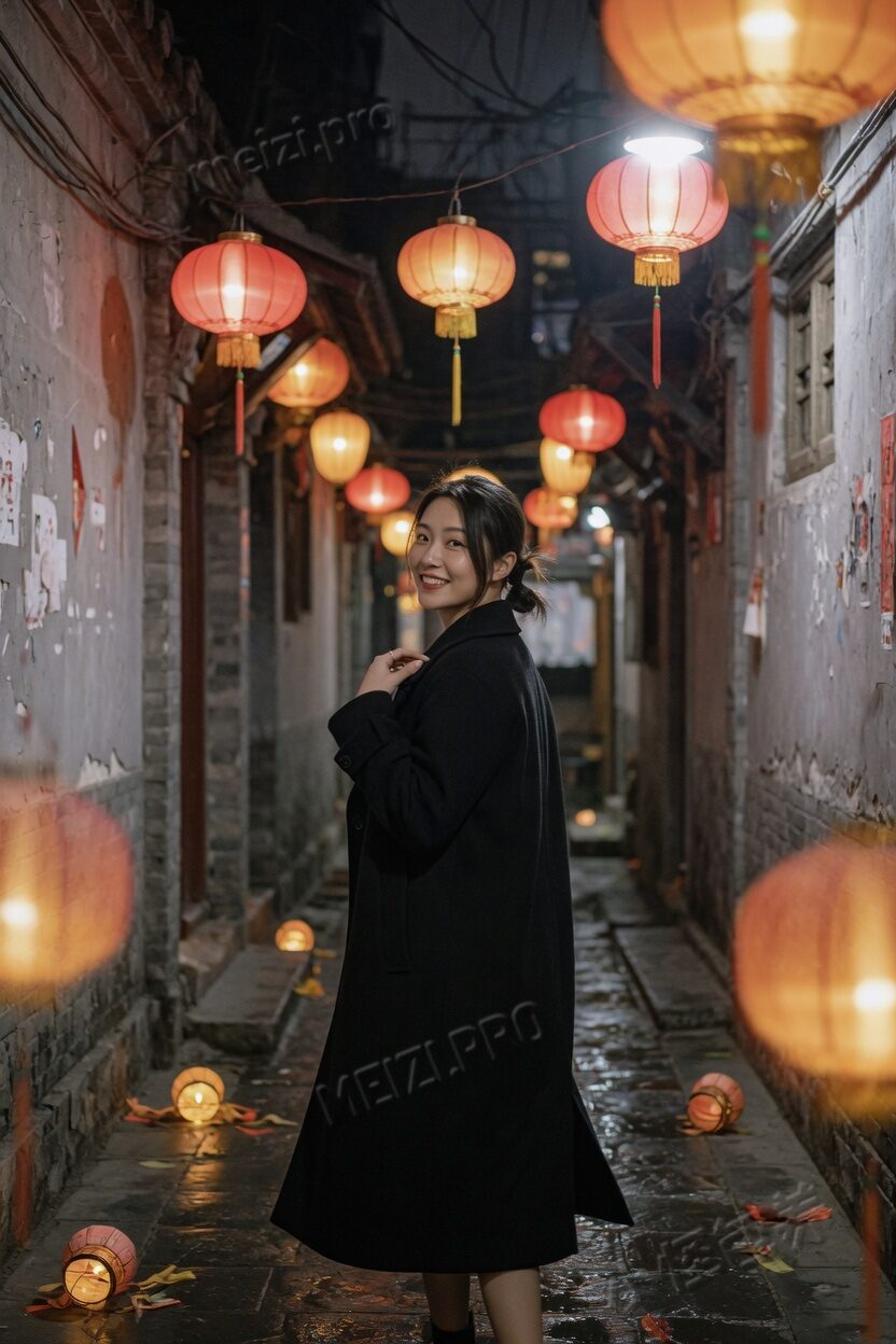 夜巷里回眸