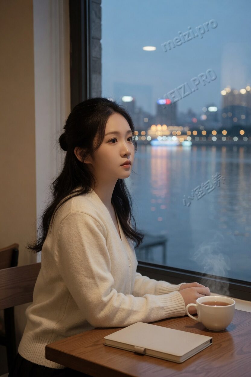 江边坐下的时候